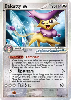 Delcatty ex Pokémon card, number 91