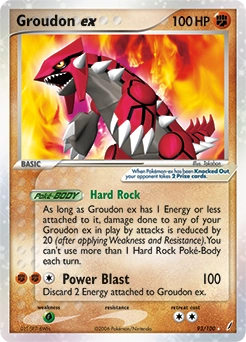 Groudon ex Pokémon card, number 93
