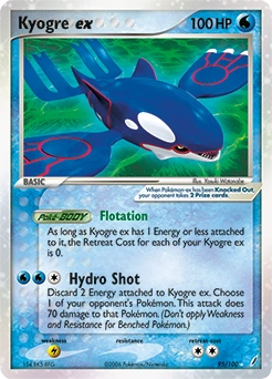 Kyogre ex Pokémon card, number 95