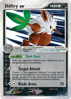 Shiftry ex Pokémon card, number 97