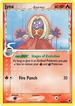 Jynx δ Pokémon card, number 17
