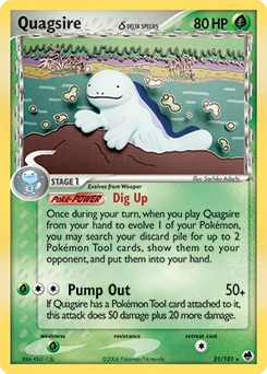 Quagsire δ Pokémon card, number 21