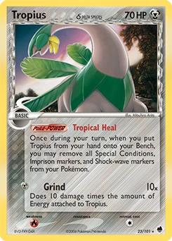 Tropius δ Pokémon card, number 23