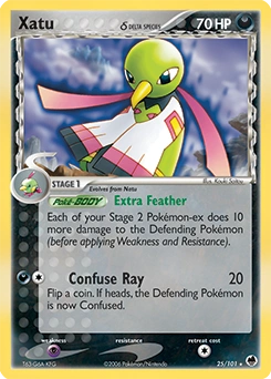 Xatu δ Pokémon card, number 25