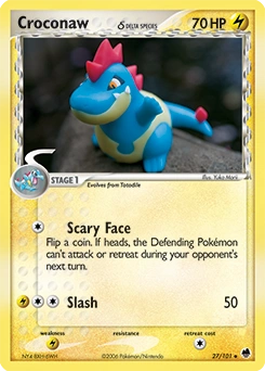 Croconaw δ Pokémon card, number 27