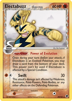 Electabuzz δ Pokémon card, number 29