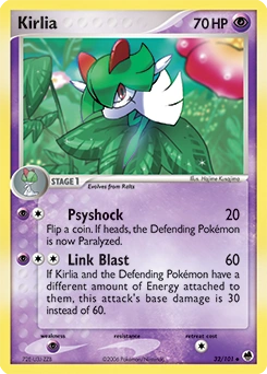 Kirlia Pokémon card, number 32