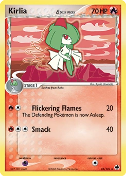 Kirlia δ Pokémon card, number 33