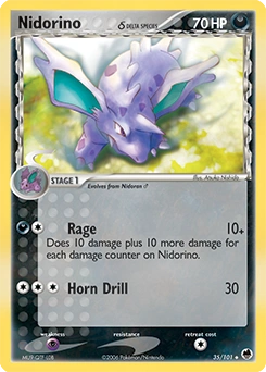 Nidorino δ Pokémon card, number 35