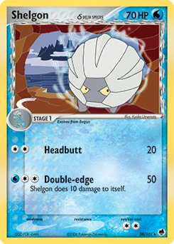 Shelgon δ Pokémon card, number 38