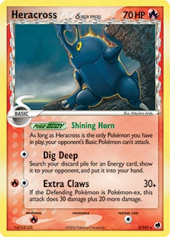 Heracross δ Pokémon card, number 3