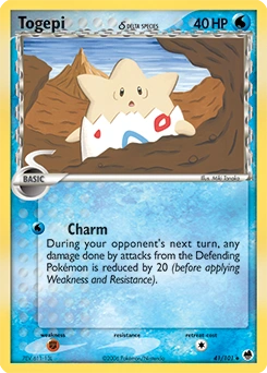 Togepi δ Pokémon card, number 41
