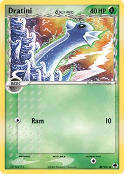 Dratini δ Pokémon card, number 46