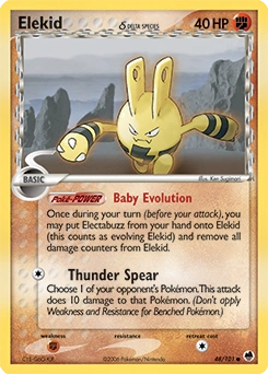 Elekid δ Pokémon card, number 48