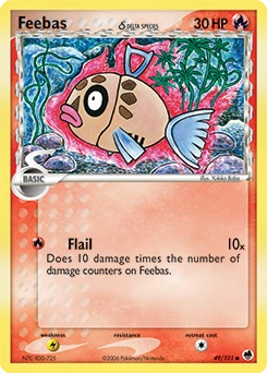 Feebas δ Pokémon card, number 49