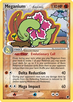 Meganium δ Pokémon card, number 4