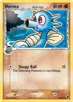 Horsea δ Pokémon card, number 50
