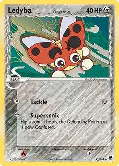 Ledyba δ Pokémon card, number 53