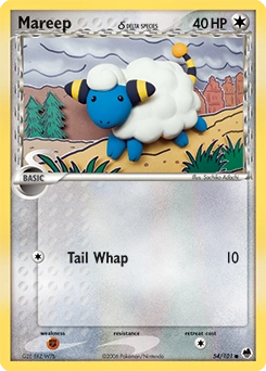 Mareep δ Pokémon card, number 54