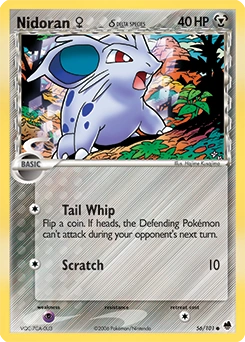 Nidoran ♀ δ Pokémon card, number 56