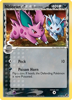Nidoran ♂ δ Pokémon card, number 57