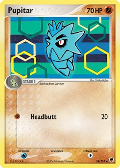 Pupitar Pokémon card, number 58