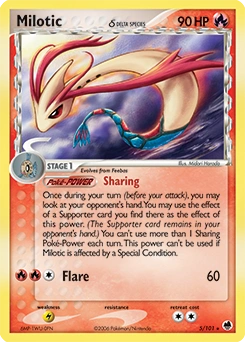 Milotic δ Pokémon card, number 5
