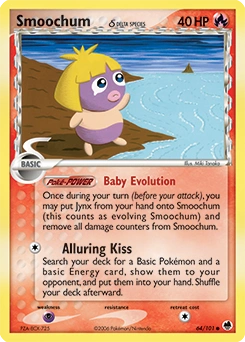 Smoochum δ Pokémon card, number 64