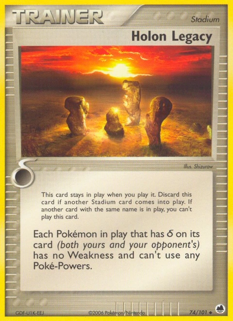 Holon Legacy Pokémon card from Dragon Frontiers, number 74 (Standard print)