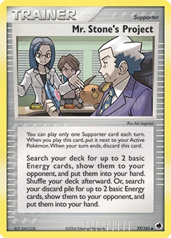 Mr. Stone's Project Pokémon card, number 77
