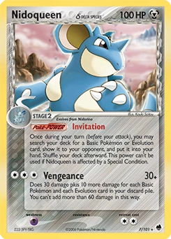 Nidoqueen δ Pokémon card, number 7