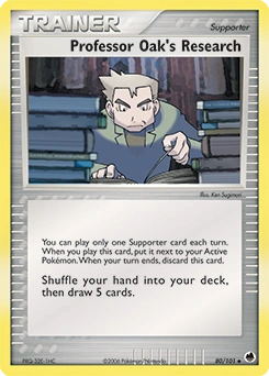 Professor Oak's Research Pokémon card, number 80