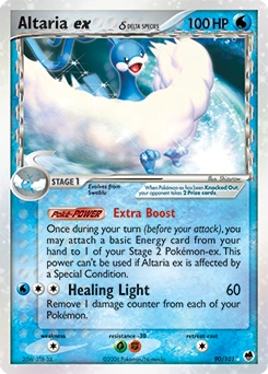 Altaria ex δ Pokémon card, number 90