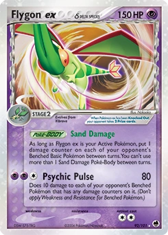 Flygon ex δ Pokémon card, number 92