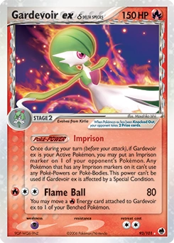 Gardevoir ex δ Pokémon card, number 93