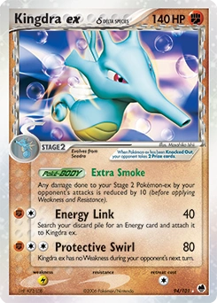 Kingdra ex δ Pokémon card, number 94