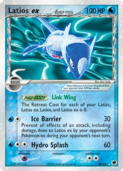 Latios ex δ Pokémon card, number 96