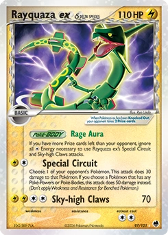 Rayquaza ex δ Pokémon card, number 97