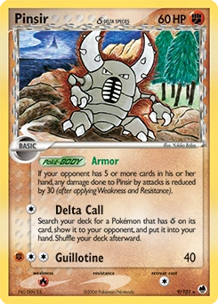 Pinsir δ Pokémon card, number 9