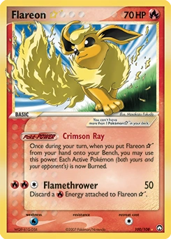 Flareon ★ Pokémon card, number 100