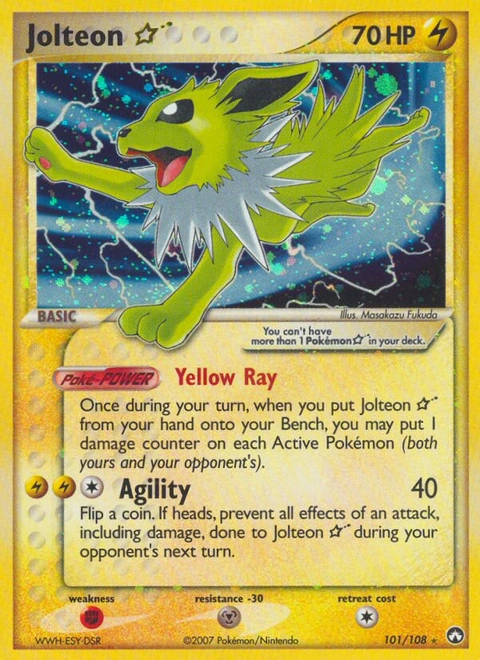 Jolteon ★ Pokémon card from Power Keepers, number 101 (Holo print)