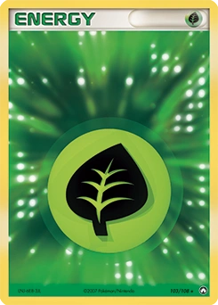 Grass Energy Pokémon card, number 103