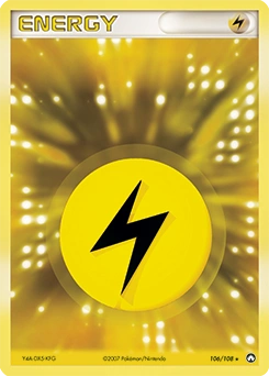 Lightning Energy Pokémon card, number 106