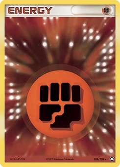 Fighting Energy Pokémon card, number 108