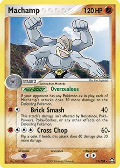 Machamp Pokémon card, number 11