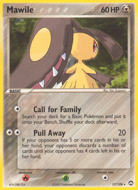 Mawile Pokémon card from Power Keepers, number 17 (Standard print)