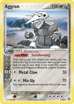 Aggron Pokémon card, number 1
