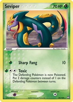 Seviper Pokémon card, number 23