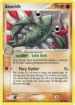 Anorith Pokémon card, number 26