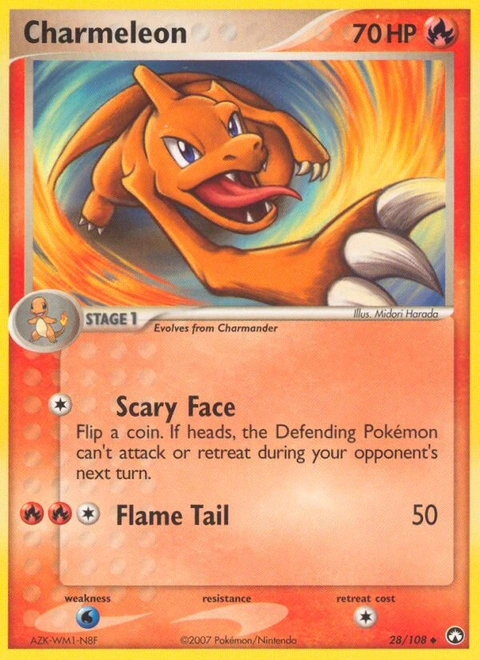 Charmeleon Pokémon card from Power Keepers, number 28 (Standard print)